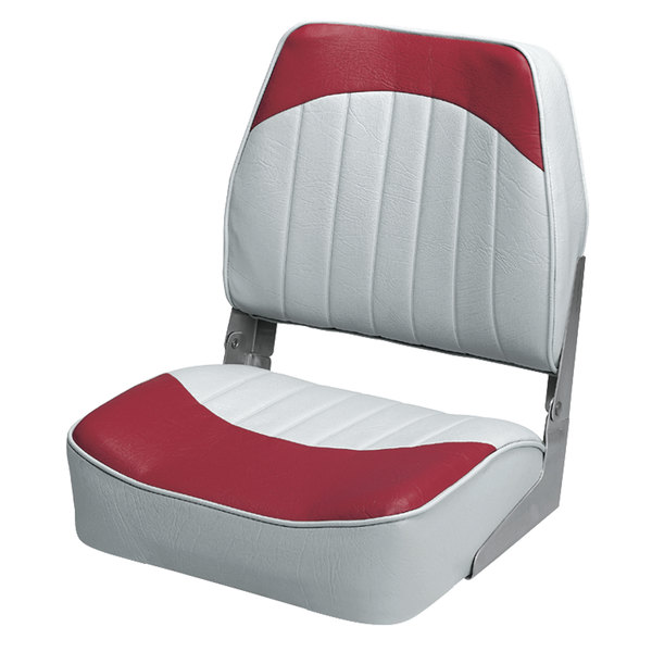 Wise Wise 8WD734PLS-661 Low Back Economy Seat - Grey/Red 8WD734PLS-661